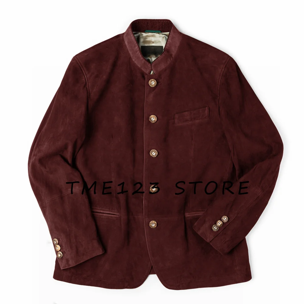 Casaco casual masculino, jaqueta de camurça de alta qualidade, terno elegante, jaquetas de verão, blazers masculinos, novo