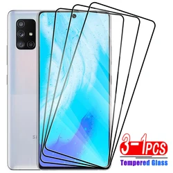 3-1Pcs Full Cover Tempered Glass For Samsung Galaxy A11 A21 A31 A41 A51 A71 A81 A91 Screen Protector For Samsung A21s Glass Film