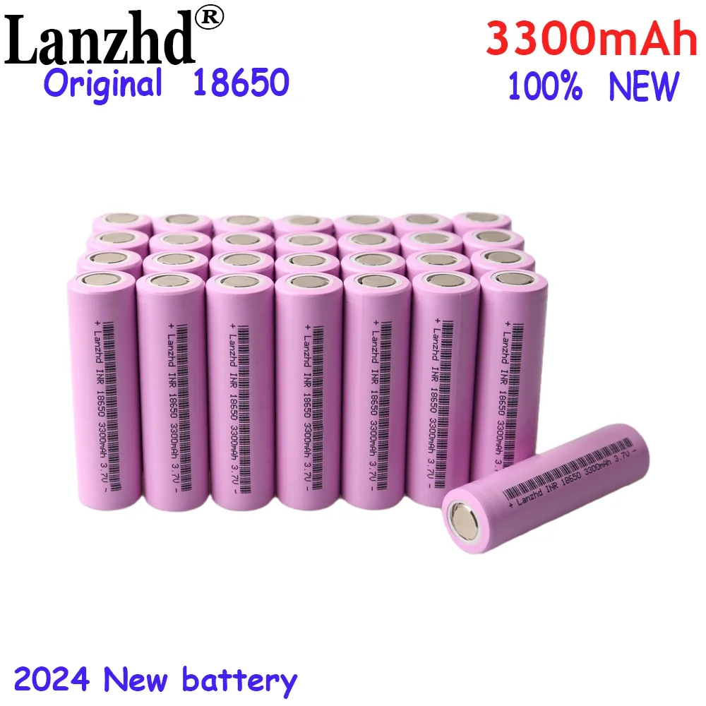 

NEW 24pcs 3.7V Li ion lithium 18650 Rechargeable battery For 18650 batteries 17A 3300mah For DIY 24V 36V 48V 12V batteries pack