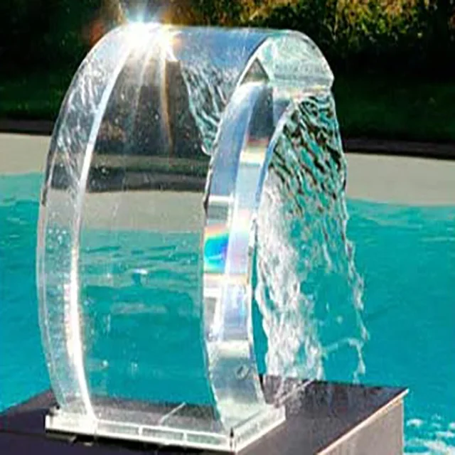 Hot sale swimming pool spa and decoration acrylic water fall pool