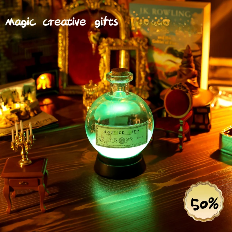 Magic Night Light Film and Television Game Anime LED Potion Color-changing Bottle Holiday Gift Decoration Table Lamp