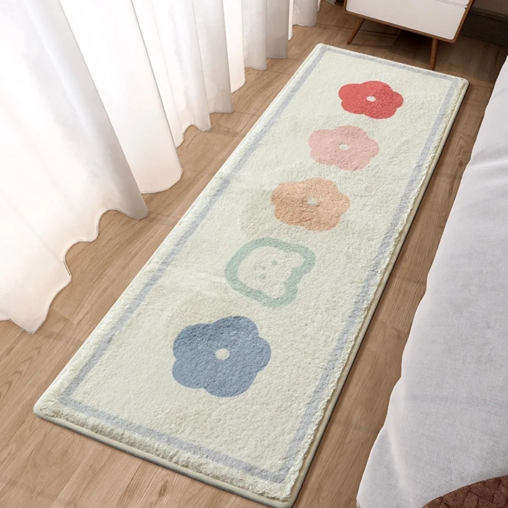 1PC Soft Warm Carpet Bedroom Bedside Blanket Home Living Room Girl Room Plush Blanket Under The Bed Floor Mat Imitation Cashmere