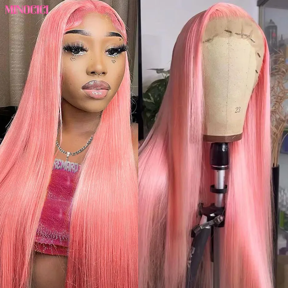 13X6 Hd الدانتيل الجبهة باروكة من شعر طبيعي الوردي العظام مستقيم Hd الدانتيل الباروكة الأمامية 13X4 Hd الدانتيل الجبهة الباروكات خصلات الشعر المستعار الإنسان للنساء السود