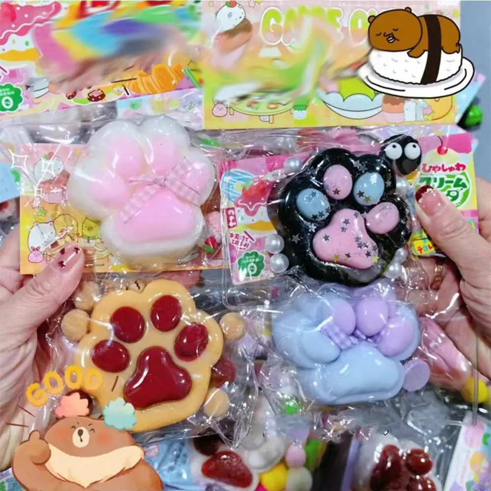 Mochi Taba Squishy NEW Fidget Toy Anti-stres Mini Kawaii Cat Paw TPR Small Cat Paw Cute Pink Cat Foot Pinch Decompression Toy