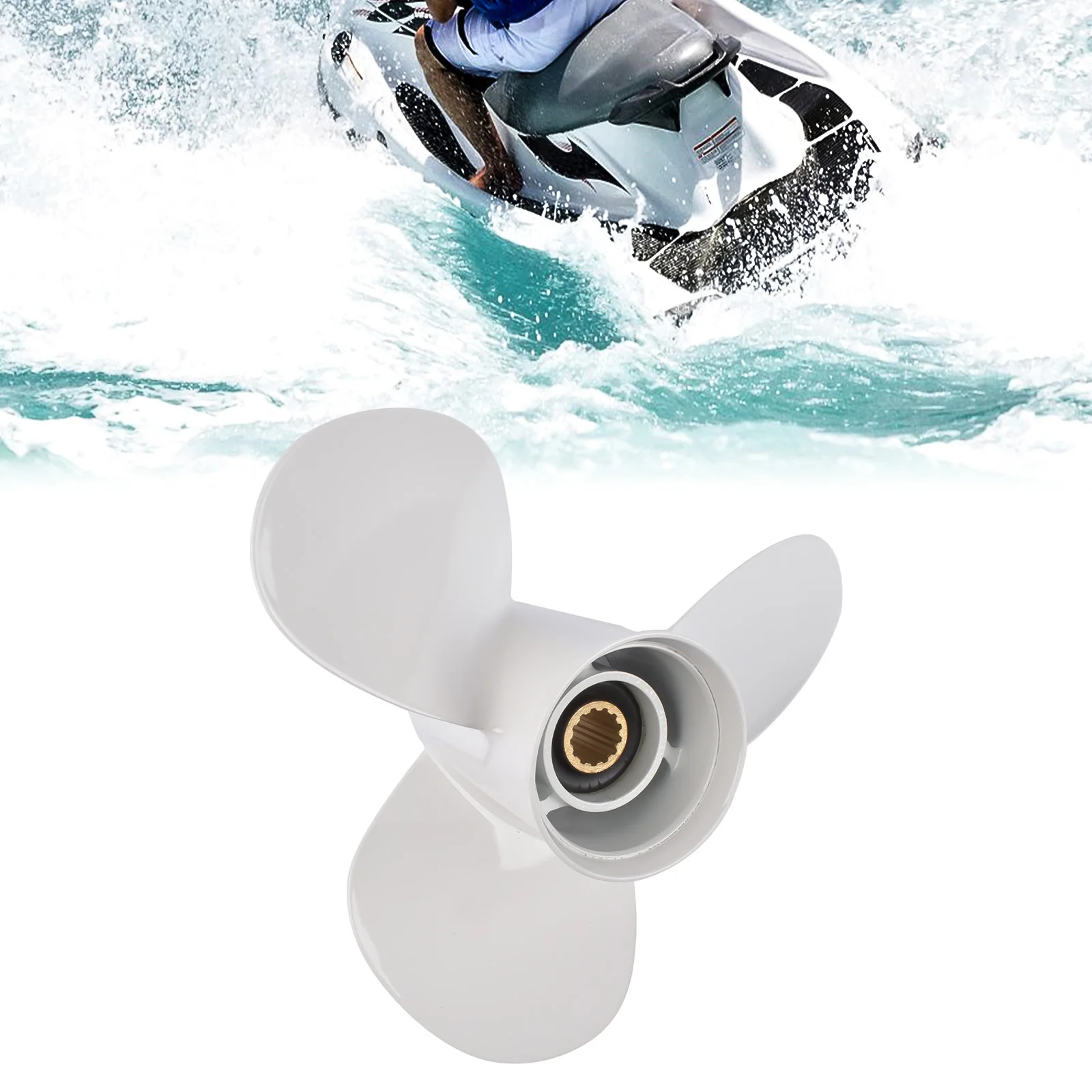 AP02 Boat Engine Aluminum Alloy Propeller 11 1/8X13-G For Yamaha 30 40 50 60hp Motors