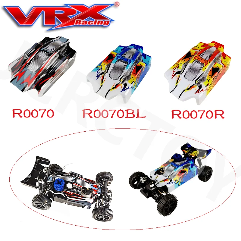 RC R0070 R0070BL R0070R 275MM Rozstaw osi PVC Karoseria do 1/10 VRX Racing RH1006/07 RH1016/17 RH1031/32 Buggy Części zamienne do samochodów