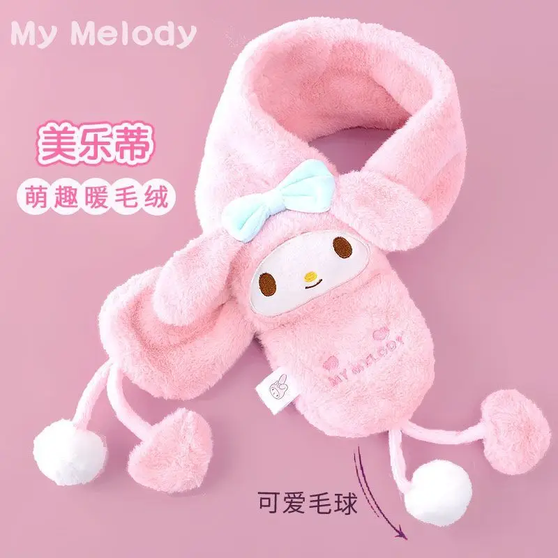 

My Melody Girls Scar Kawaii Sanrio Kuromi Cinnamoroll Hello Kitty Anime Autumn Winter Children Thickening Neck Tide Gift for Kid