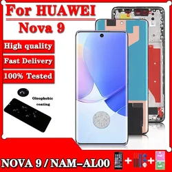 Touch Screen Digitizer Assembly para Huawei, LCD Peças de Reposição, Novo, Nova 9, NFC-AL00, NFC LX9