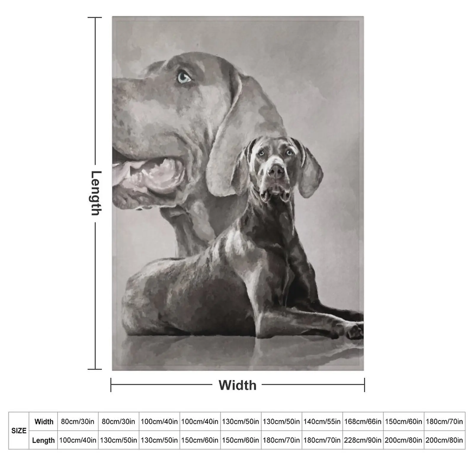 Weimaraner Dogs Collage #2 Throw Blanket couch cozy soft plush fuzzy picnic outdoor blanket