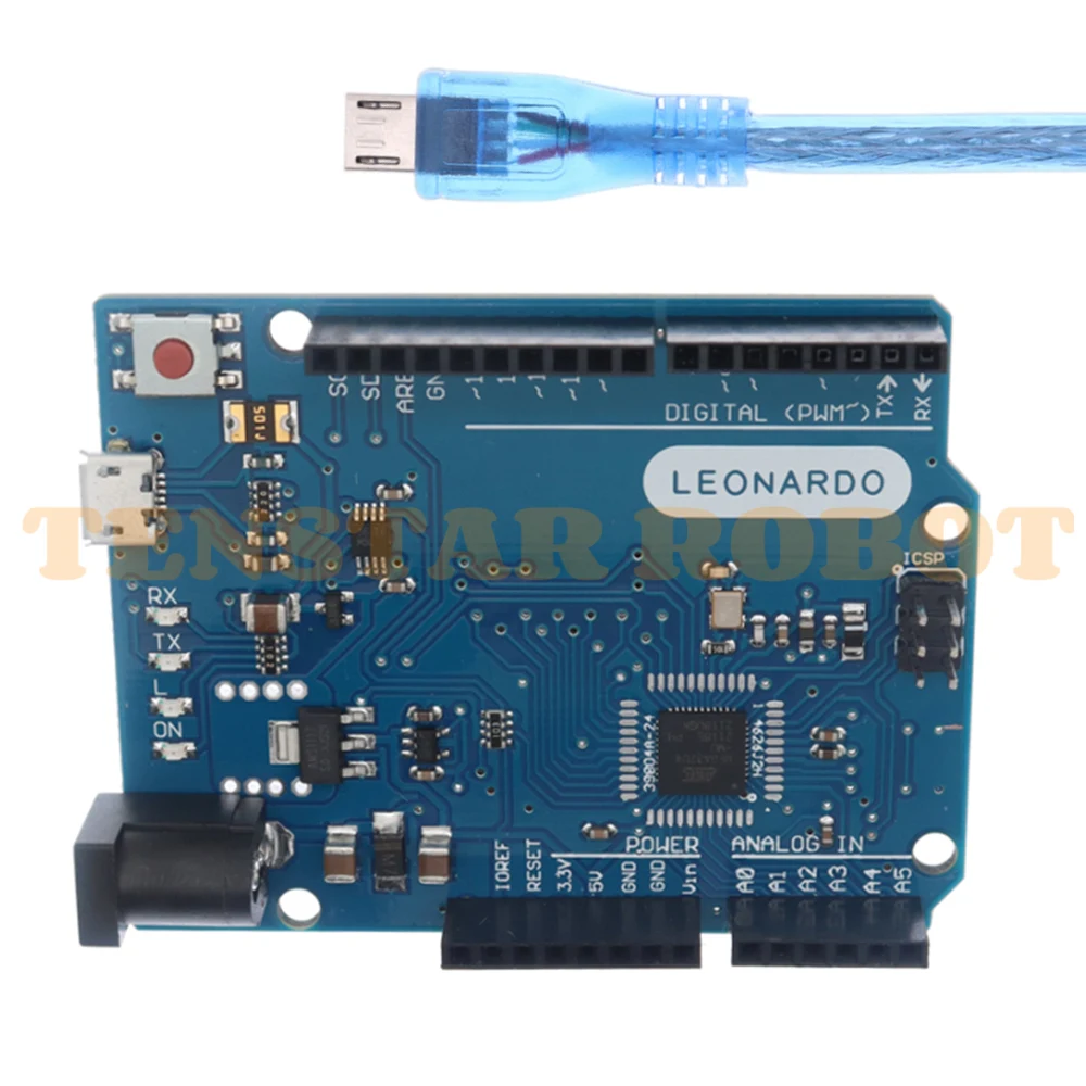 TENSTAR ROBOT Leonardo R3 Development Board With 30cm USB Cable ATMEGA32U4 For Arduino