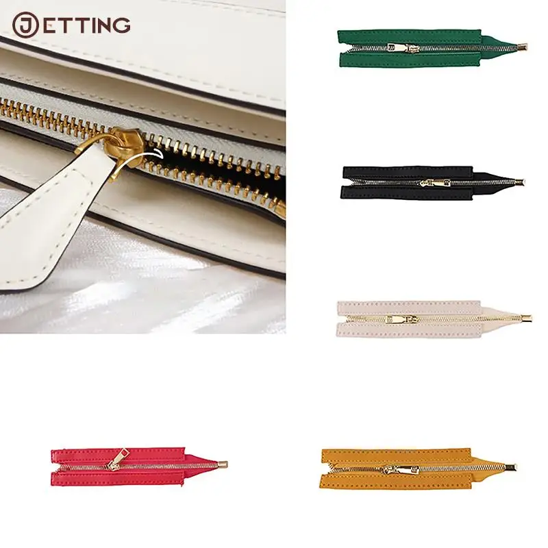 DIY Zipper For Woven Bag Hardware PU Leather Zipper Sewing Accessories Metal Zipper For Clothes Shoes Supplies