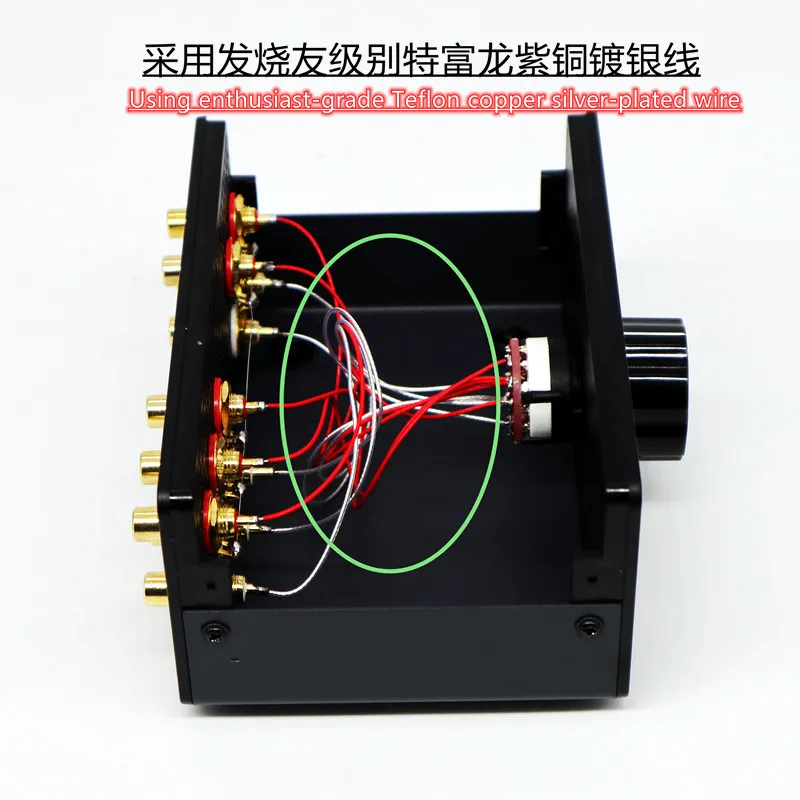 3-IN-2-OUT Preamplifier Passive audio switch input changer