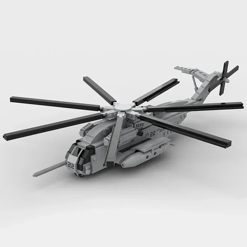 Moc tijolos de construção modelo militar escala 1:72 CH-53E tecnologia de helicóptero blocos modulares presentes brinquedos de natal conjuntos diy montagem