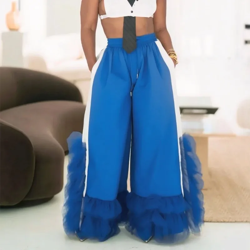 プラスサイズのアフリカの服女性秋冬アフリカハイウエスト長ズボン Dashiki アフリカ服 XL-5XL 衣装