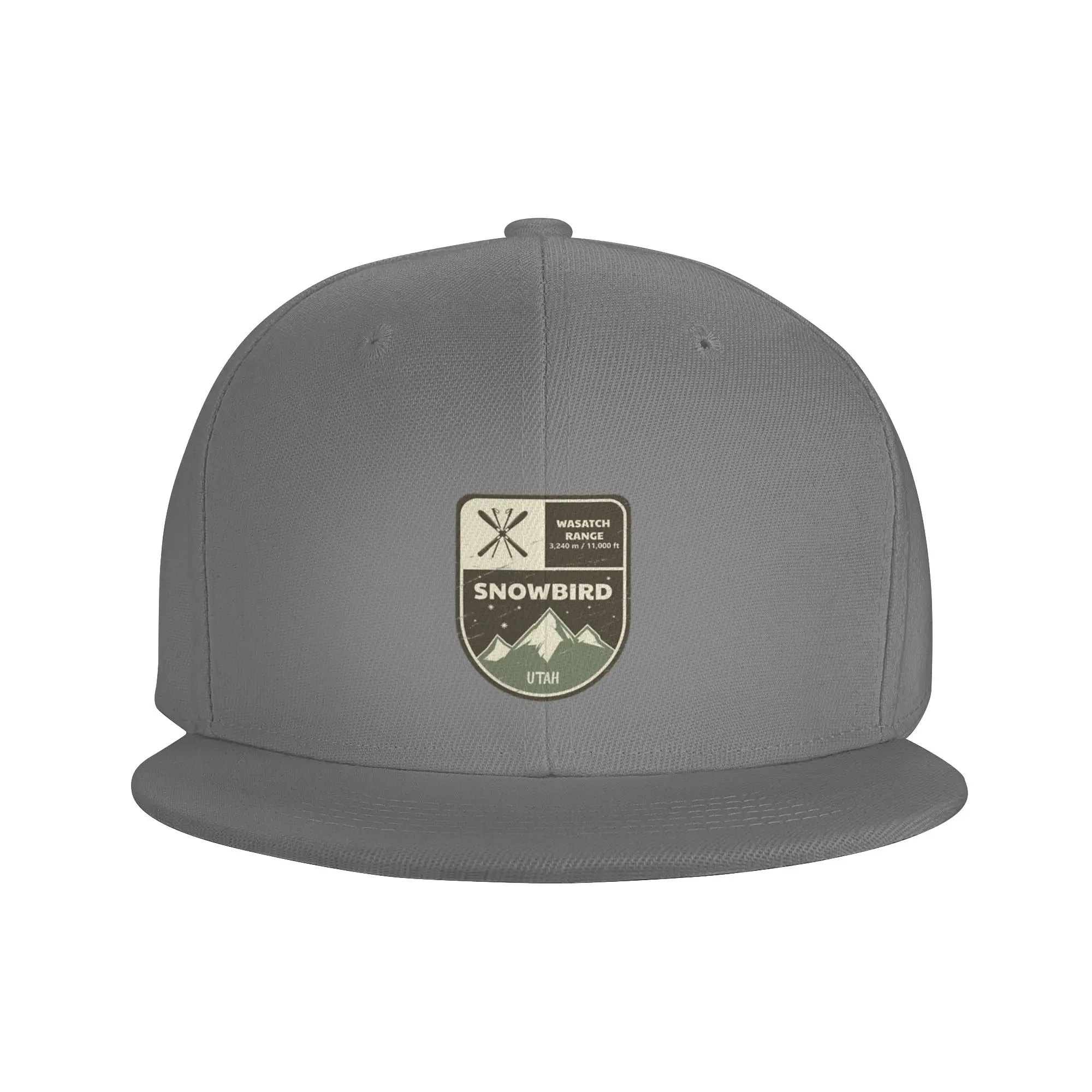 Fashion Snowbird Wasatch Range Utah Flat Brim Sun Hat  American Street Style Tennis Female