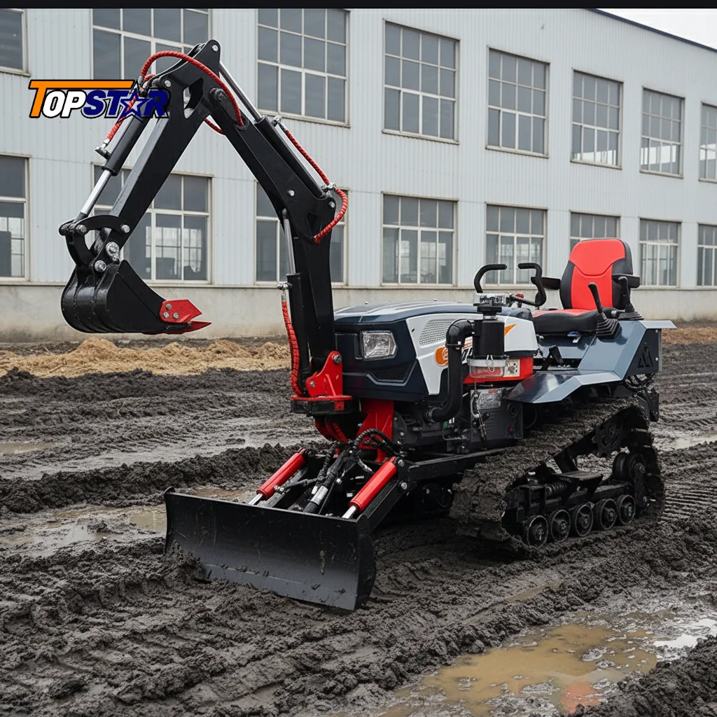 

35HP Custom Crawler Tractor Front Loader Dozer Shovel Plow Rotary Tiller Farm Use