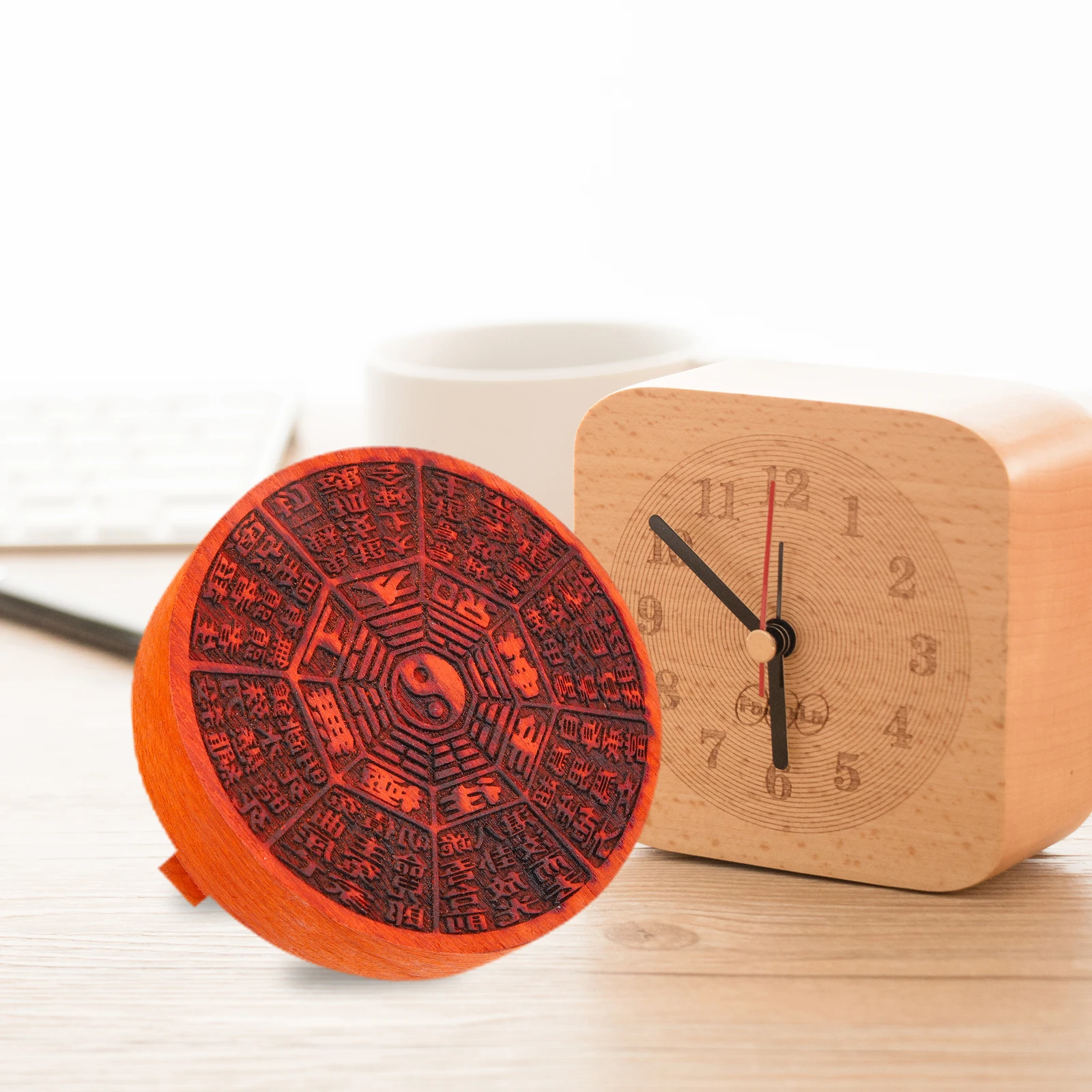

Feng Shui Wooden Bagua Bagua nament Stamp Crafts Decoration nament Health Wealth Gift Home Office Storage