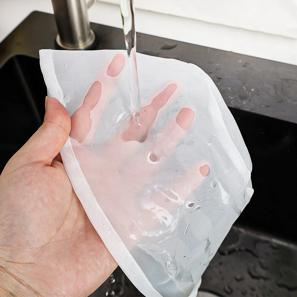 Nylon Filter Bags Bowl Type Reusable Drawstring Filter Bag Anti-blocking Filtration Easy to Clean