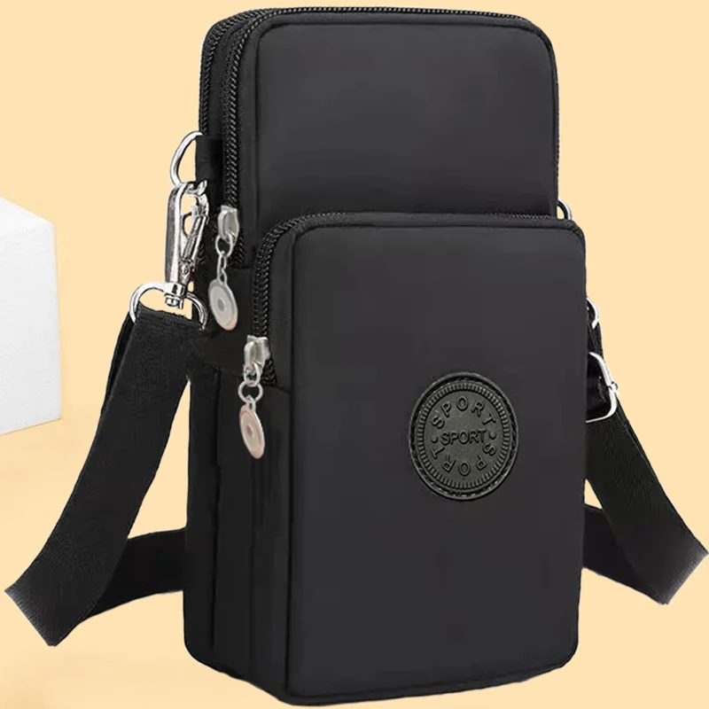 Women Mobile Phone Crossbody Bag, Trendy Oxford Fabric Mini Shoulder Purse, Lightweight Multi-pocket Pouch for Daily Travel