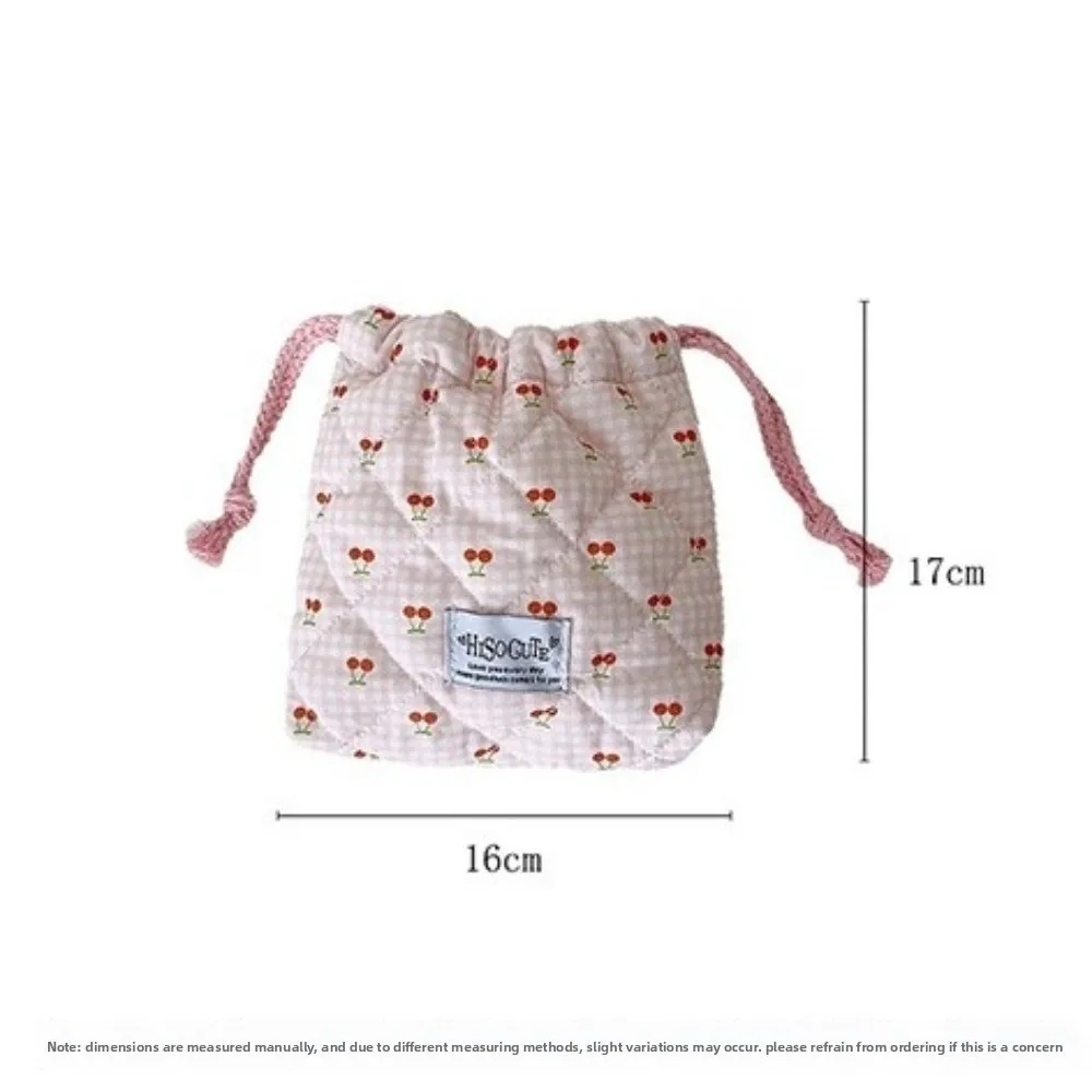 กระเป๋าใส่เครื่องสำอางแบบมีเชือกผูกแบบพกพาอเนกประสงค์ความจุขนาดใหญ่กระเป๋าใส่เครื่องสำอางผู้หญิงกระเป๋าสตางค์