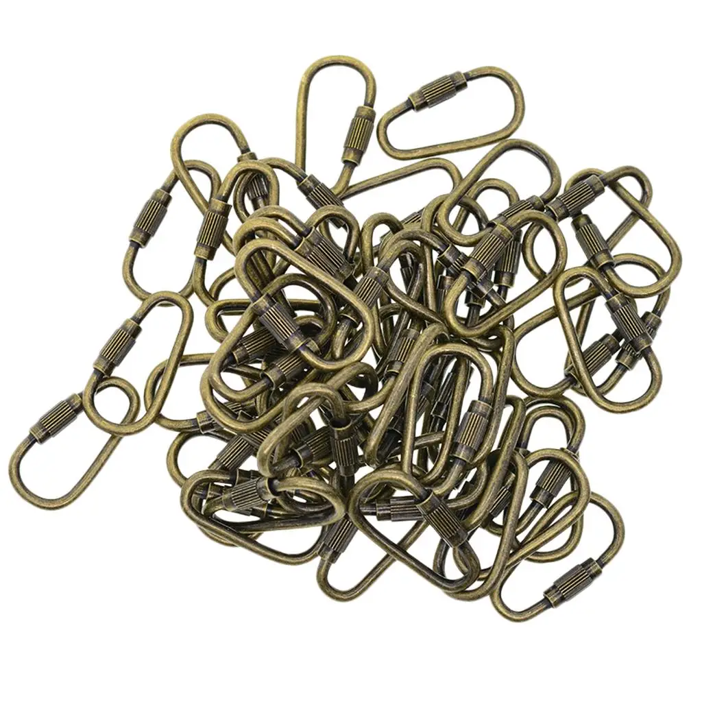 

Кольцо-карабин с винтовым замком, стальной держатель для ключей, кольцо для ключей в форме капли, товары для рукоделия, для кемпинга на природе