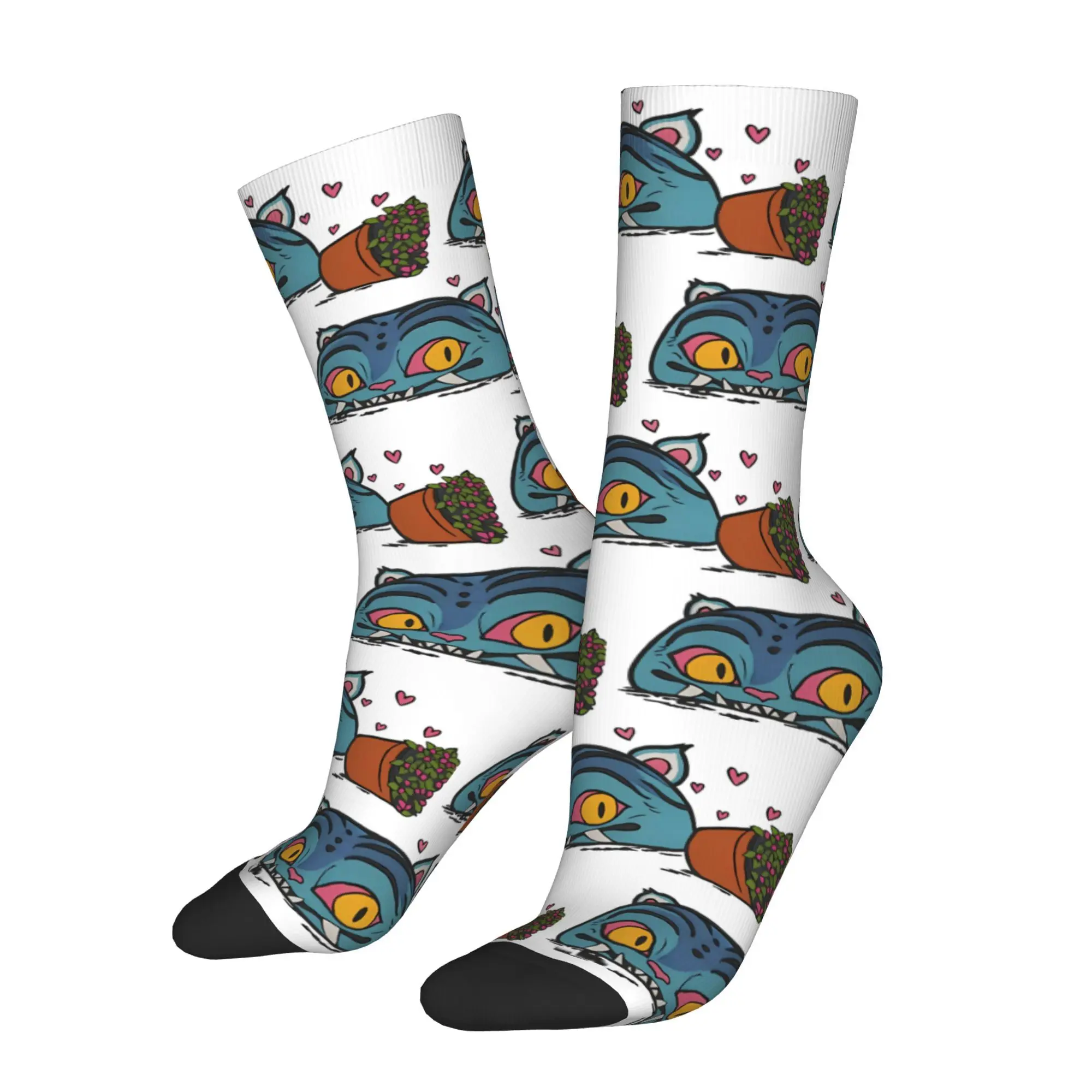 

K POP Huntrx Cartoon KPop Demon Hunters Anime Sock Printed Man Polyester Fashion