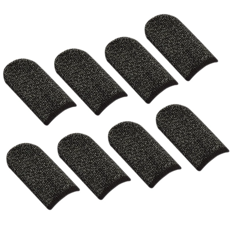 Professional Gaming Finger Cot 18-Pin Black Black Border Copper Fiber Anti-Sweat And Non-Slip Competitive Version 8Pcs