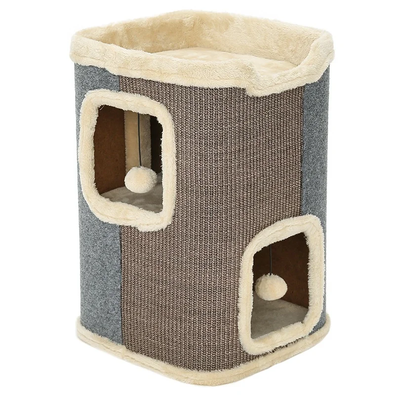 

One-Piece Sisal Cat Nest Wear-Resistant Non-Shedding Scratching Board Vertical Cat Climbing Frame Seasonal Universal Pet Toy Bed