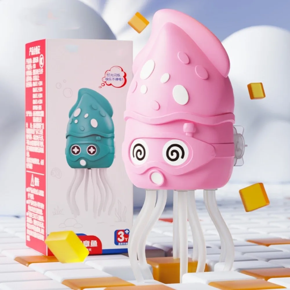 

New Emit Light Dancing Octopus Toy Jellyfish Stress Relief Ornament Coil Toy Funny Children Bath Toy Home Decor
