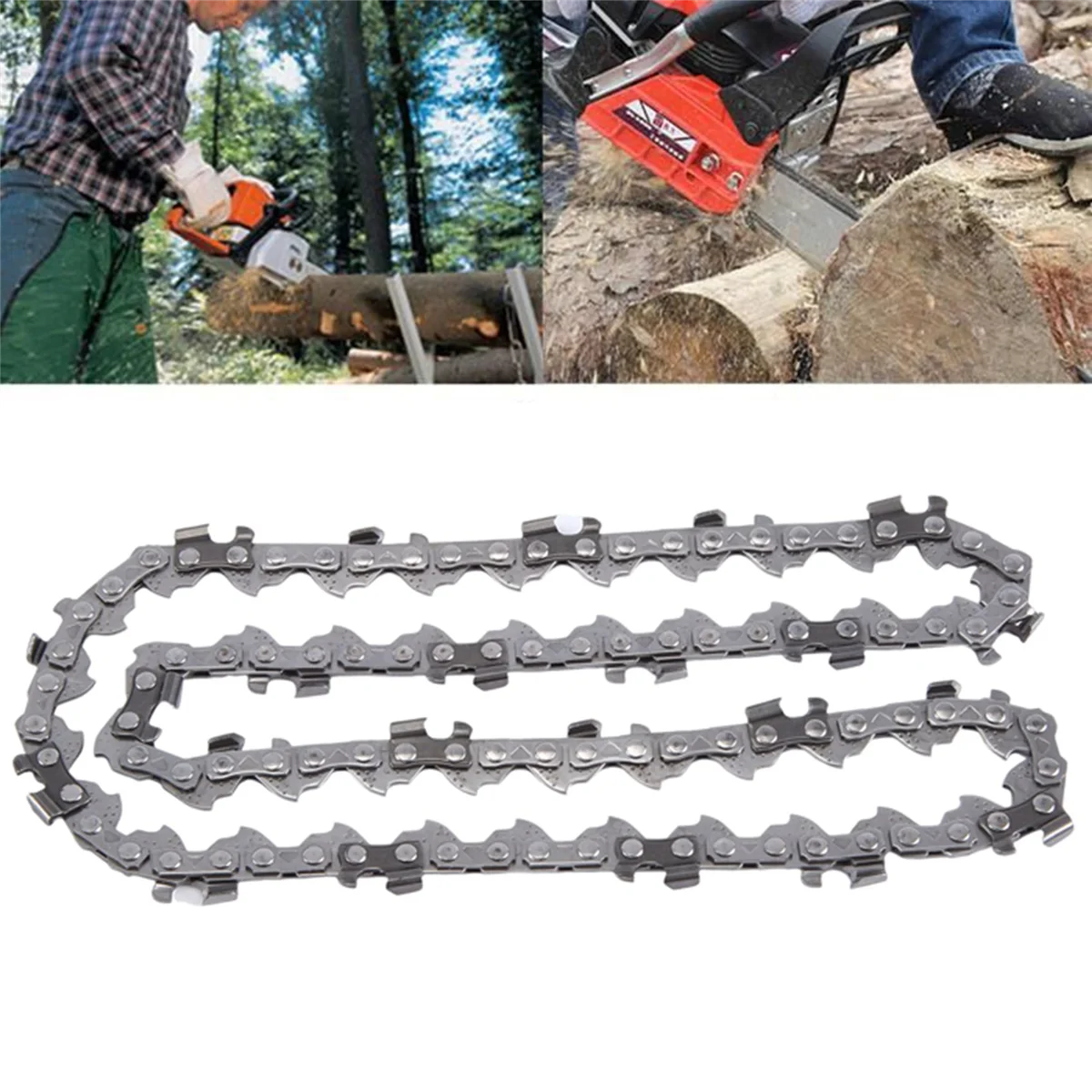 2Pcs 8 Inch Mini Chainsaw Chain Replacement Guide Saw Chain for 8 Inch,1/4Inch LP Pitch 47 Drive Links Fits for Chainsaw