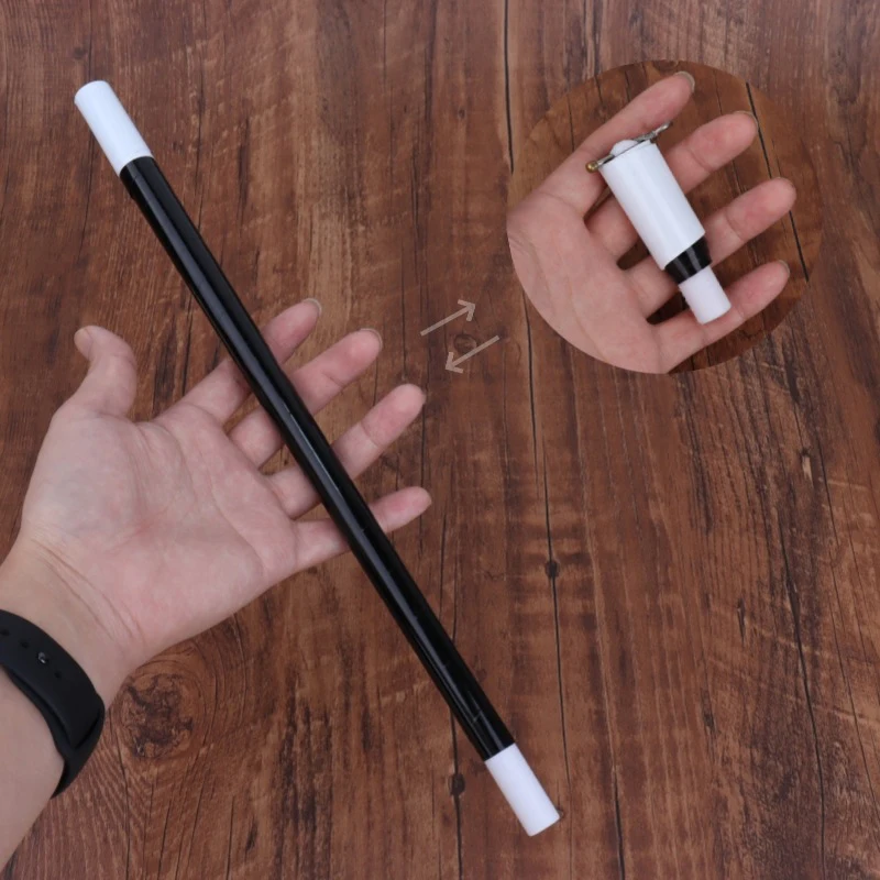 

Party Magic Show Stainless Steel Appearing Wand Black Close Up Magic Tricks Mini Metal Appearing Cane Stage Magician Fun Magia