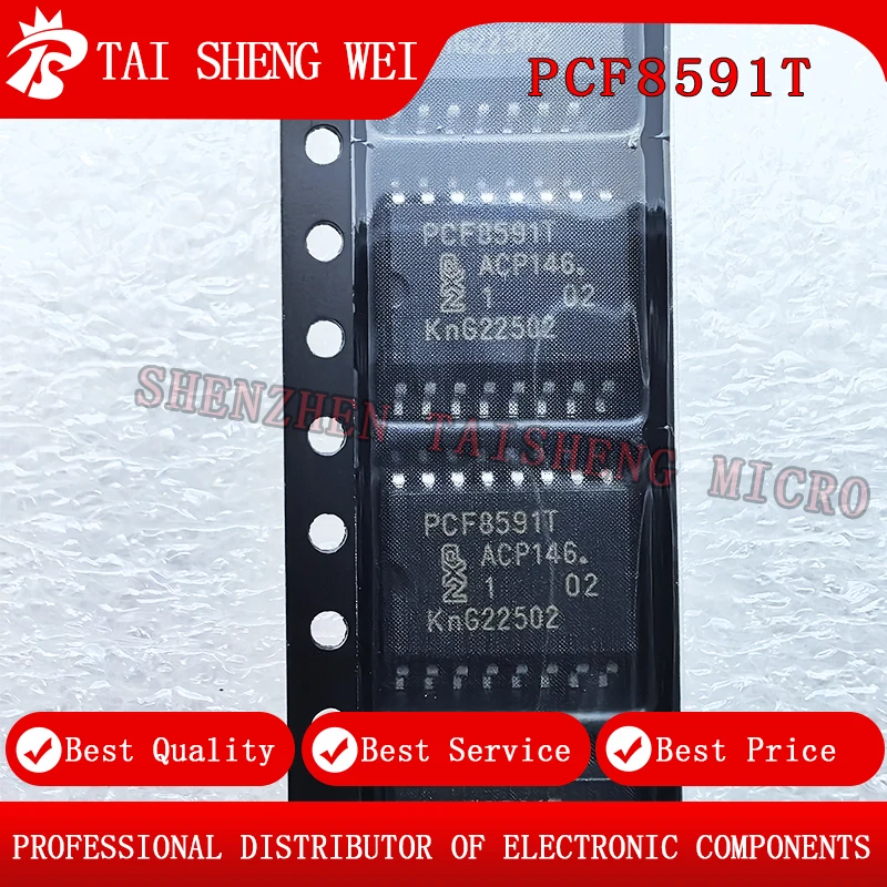 

5PCS NEW PCF8591T PCF8591 SOP-16 I2C/Serial Interface 8-Bit AD/ADC NEW