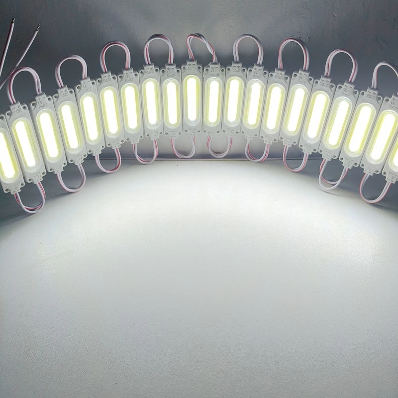 10PCS COB Led Beacon for Vehicles Signaling Truck Accessories Advertising Luminous 24V Stop Led Injection With Lens Module Light