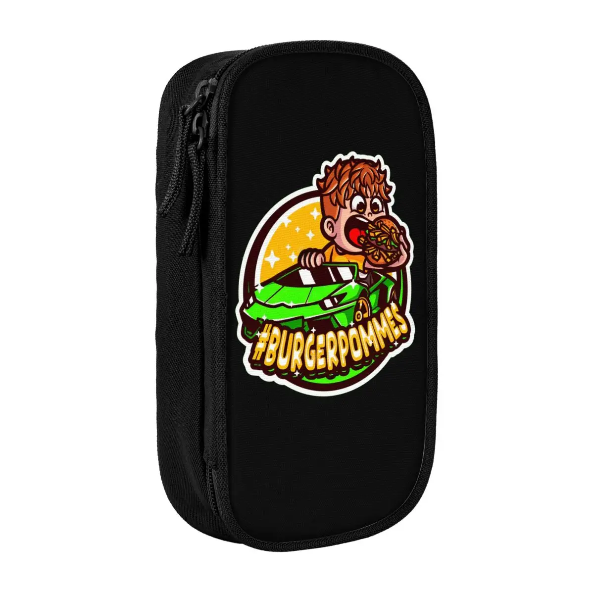 

Burgerpommes Icrimax Pencil Case Music Zipper Pencil Pouch Boy Girl Pop Large Capacity School Pencil Cases Stationery Organizer