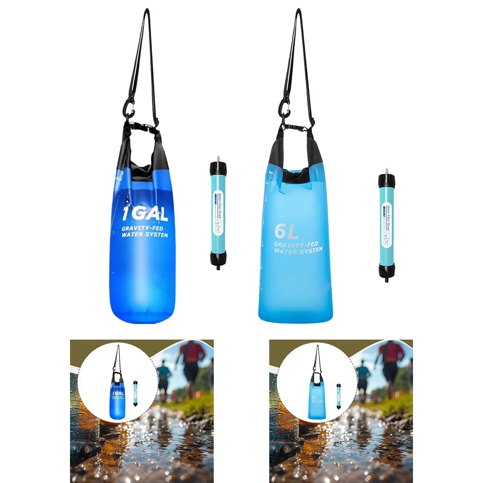 

Water Bag Squeeze Bag Water Purifier Multipurpose Large Water Filter System for Hiking Camping Cycling Backpacking Travel