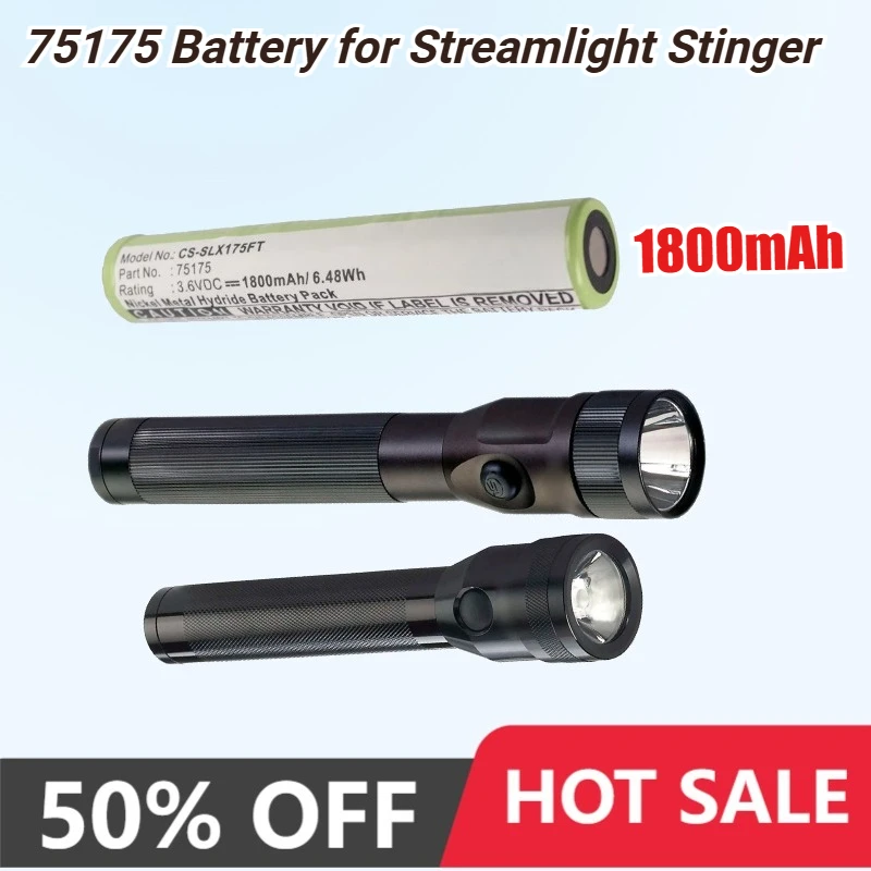 

Replacement Battery for Streamlight 75175 75375 Except UltraStinger PolyStinger LED HAZ-LO HP Stinger XT Stinger XT HP