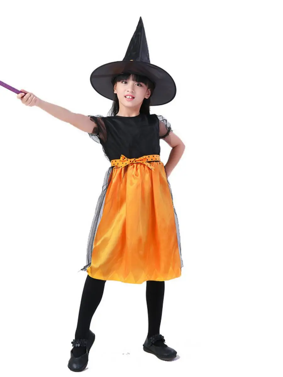 어린이 공연 의상 마녀 박쥐 소녀 로우린 의상 코스프레 무대 공연 의류 폴리에스테르 섬유