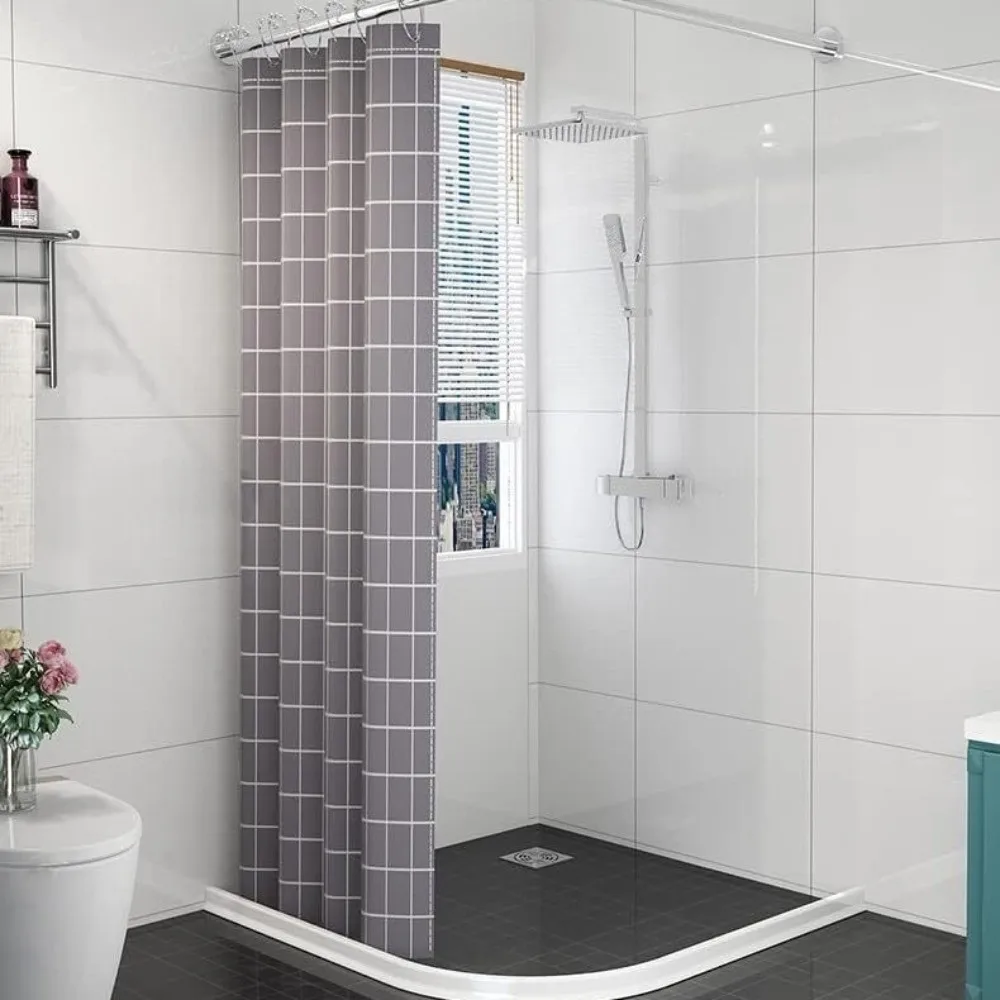 7cm Height Shower Water Barrier Self Adhesive Easy Install Bathroom Dam Barrier Flexible Floor Water Barrier