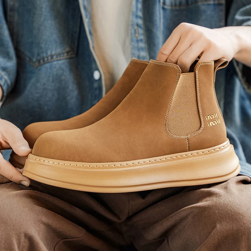 

Зимние/осенние ботинки челси в британском стиле, женская обувь из натуральной кожи, ретро-ботинки с резным узором, ботинки до щиколотки с круглым носком