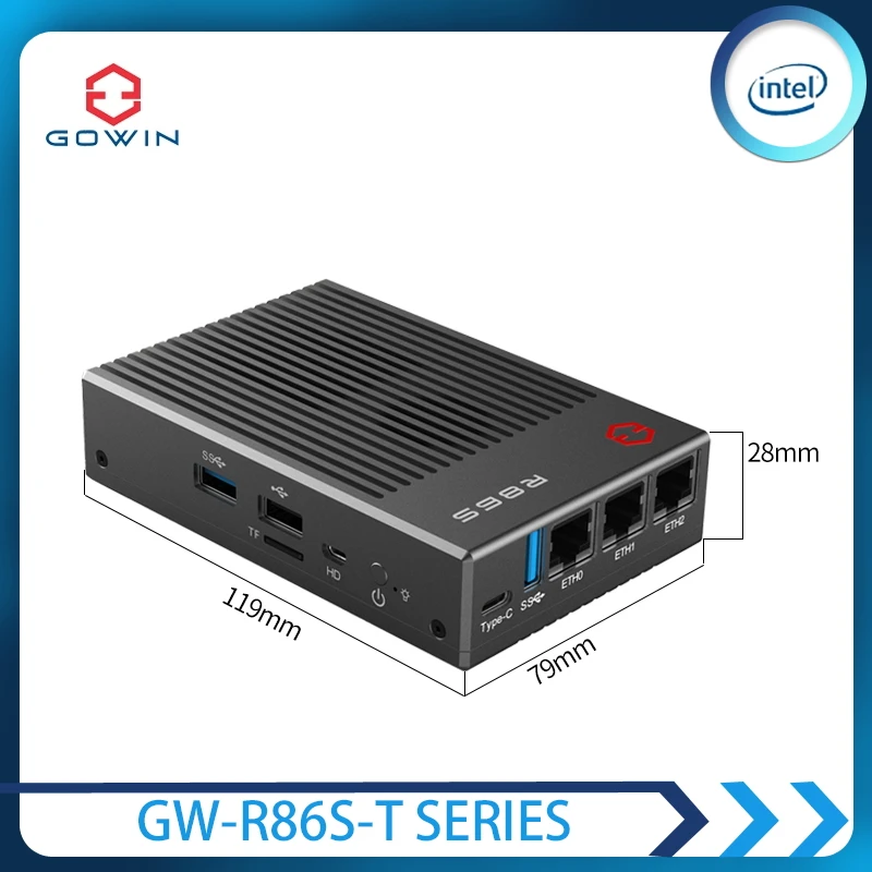 Imagem -01 - Roteamento Macio Openwrt do Router Mini Anfitrião do pc de Intel gw R86s t1 t2 t3 t4 N5105 N6005 Multi Porto N5105 N6005