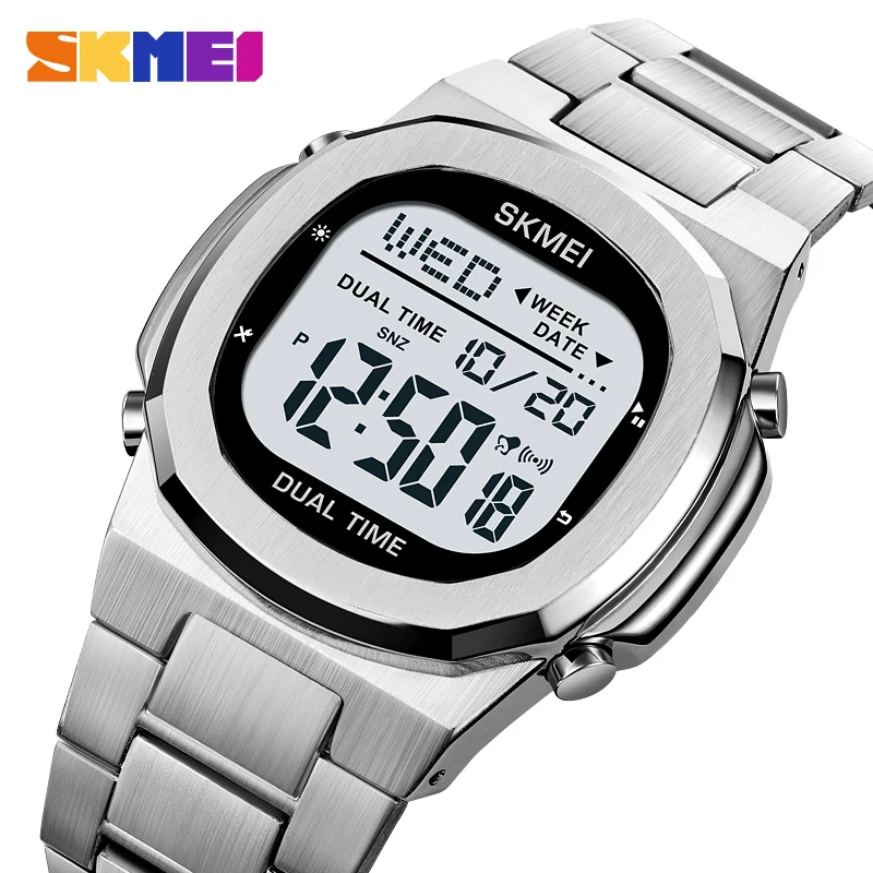 SKMEI 2004 Alarm Date Clock  relojes para hombre Glow Stop Watch Multifunction Mens Waterproof Electronic Sport Watch Wristwatch