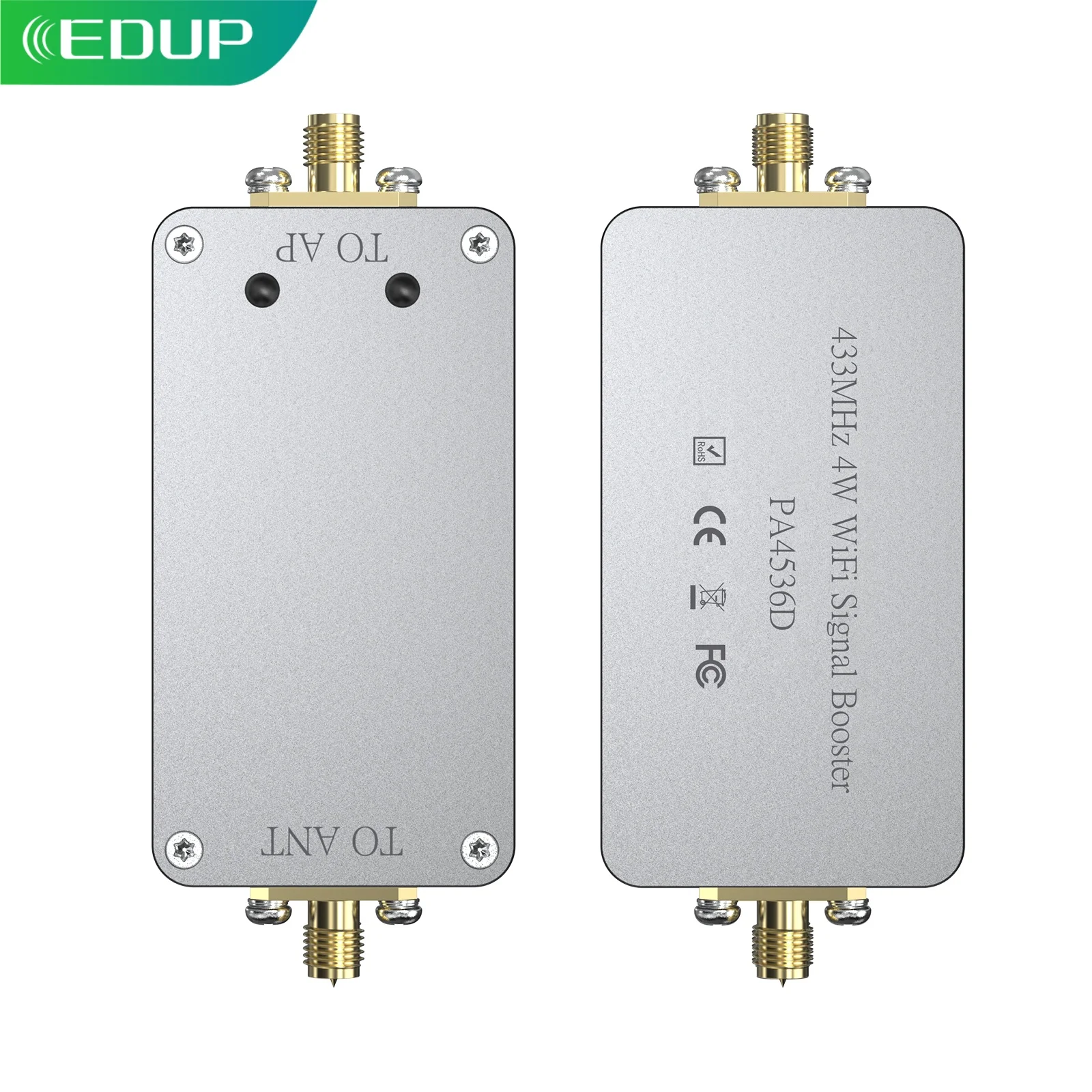 EDUP AB092 High Gain 4W 36dBm 450-550MHz Signal Booster Aluminum Alloy SMA RP-SMA Connectors Stable Transmission Wide Coverage