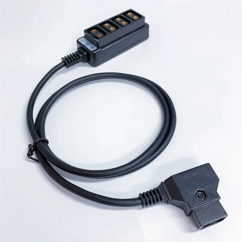 RED/ARRI camera power cable, D-TAP B-type female connector 1/ 4 , D-TAP plug to 4 D-tap female connector 80cm