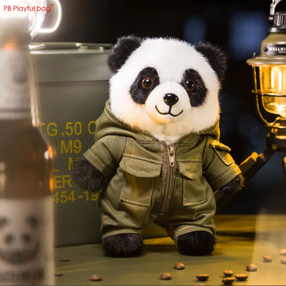 2025ยุทธวิธีPandaตุ๊กตาเสื้อผ้าสีเขียวกีฬาCool Plush Pandaการล่าสัตว์Airsoftกระเป๋าเป้สะพายหลังแขวนตกแต่งของเล่นของขวัญAC243