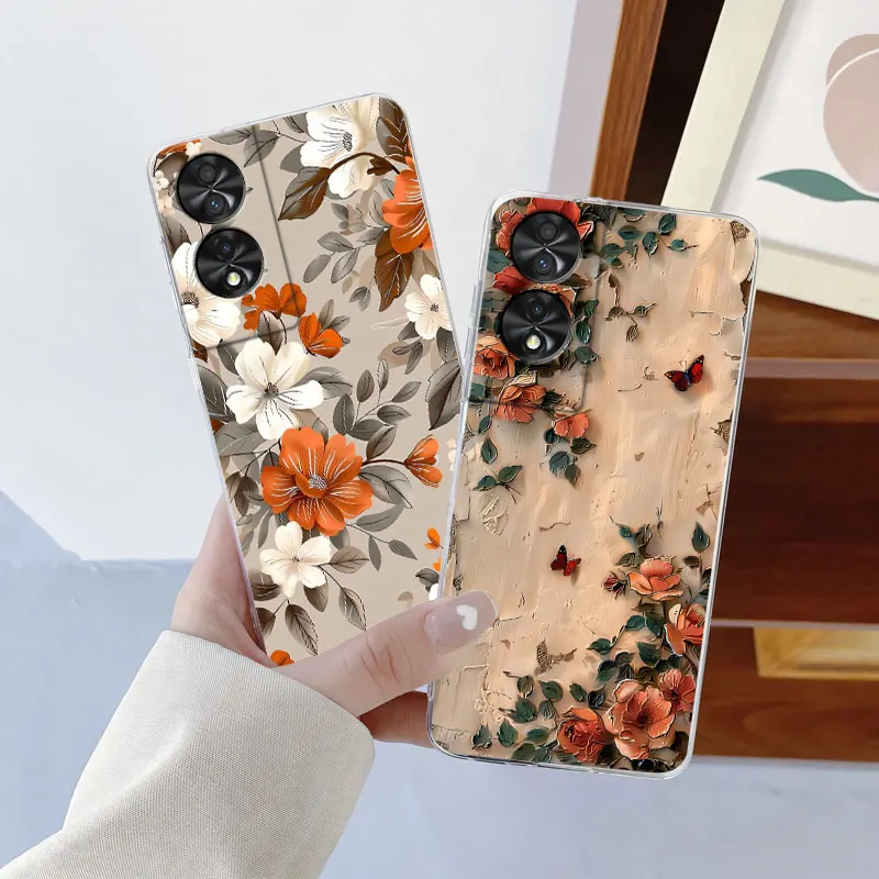 For TCL 50 SE TCL 50 XE 50 XL 501 505 Case Luxury Phone Case For TCL NxtPaper 5G Flower Clear Soft Silicone TPU Protective Cover