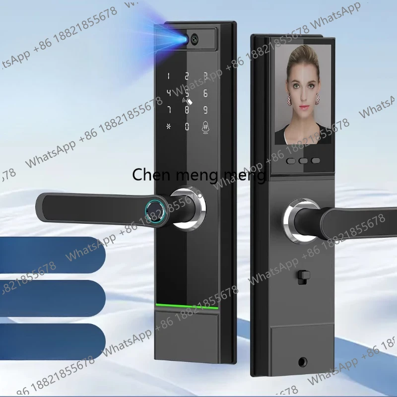 

Facial recognition wooden door fingerprint lock household indoor bedroom door office smart door lock