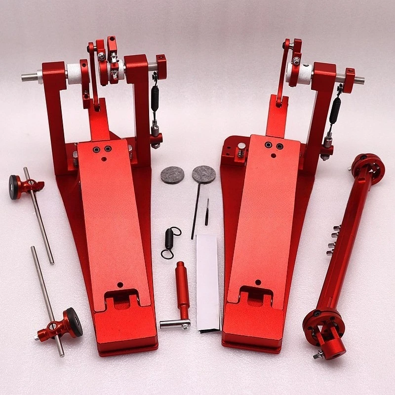 Aluminum Sandblasted Bass Drum Double Pedal Practice Accessory, Durable and Smooth Operation, for Jazz Drum Set