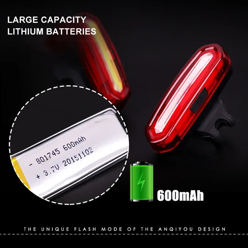 USB Lade Fahrrad Rücklichter Fahrrad Zubehör Mountainbike Nacht Reiten Warnung Wasserdichte Griff Bar Tragbare lichter