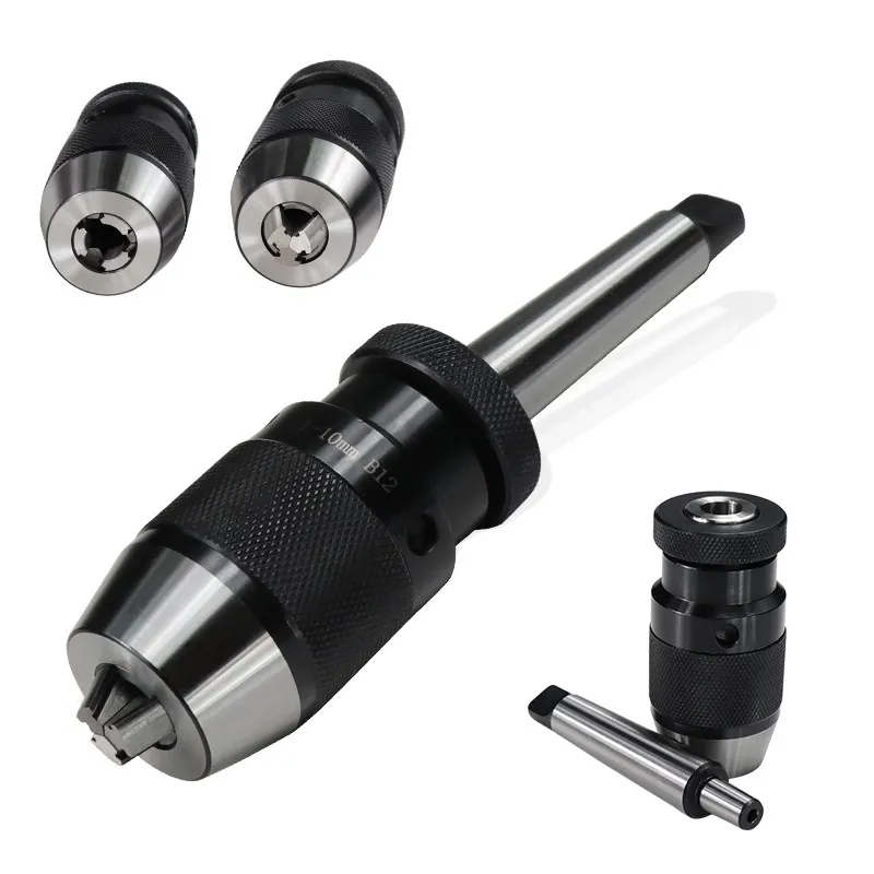 XCAN Keyless Drill Chuck B10 B12 B16 B18 B22 With MT2 Morse Tapper Shank CNC Drilling Machine Drill Chuck