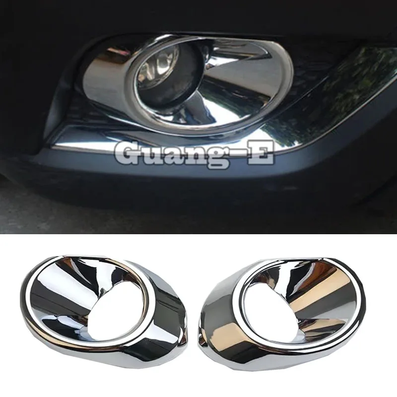 Car Cover Detector ABS Chrome Front Fog Light Lamp Trim Frame Moulding 2pcs For Suzuki S-Cross Scross SX4 2017 2018 2019 2020